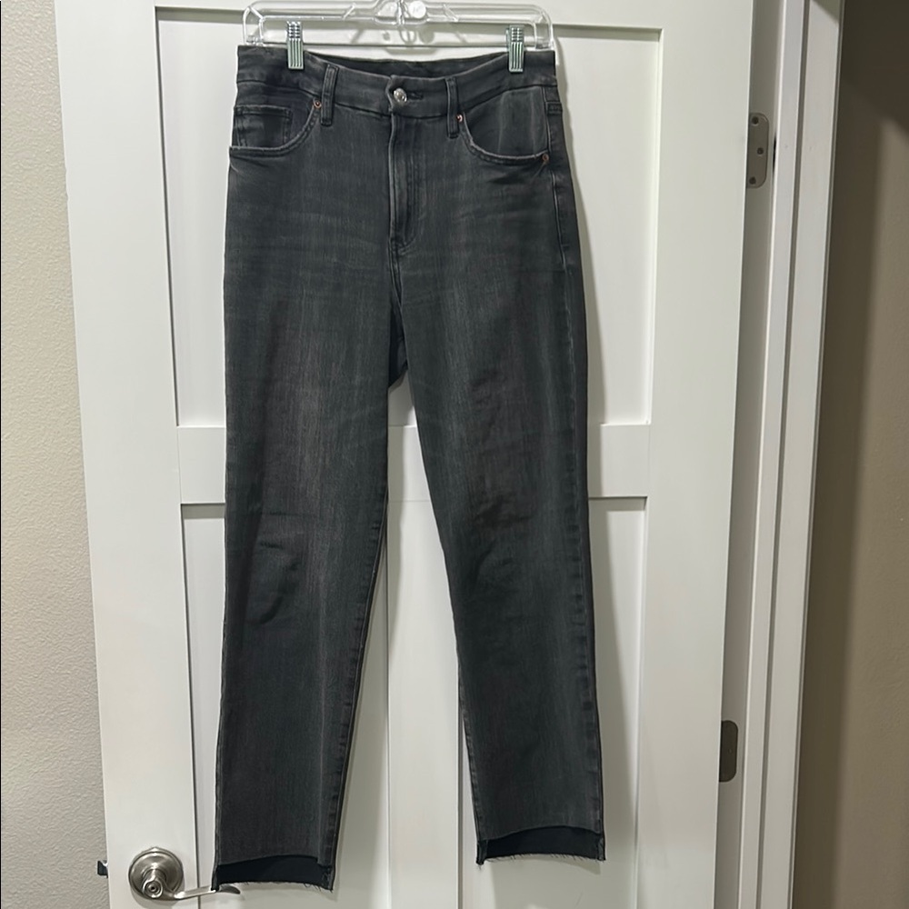 Express Black Ankle Cropped Jeans